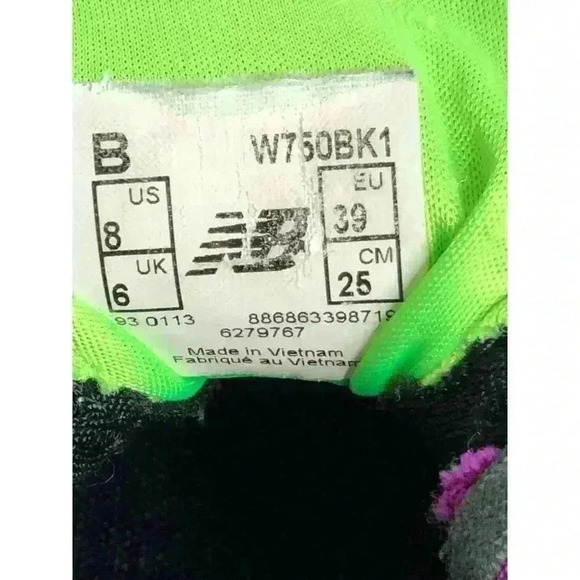 New Balance Running Shoes womens size US 8B 750 v1 W750BK1 black orchid - Picture 3 of 10